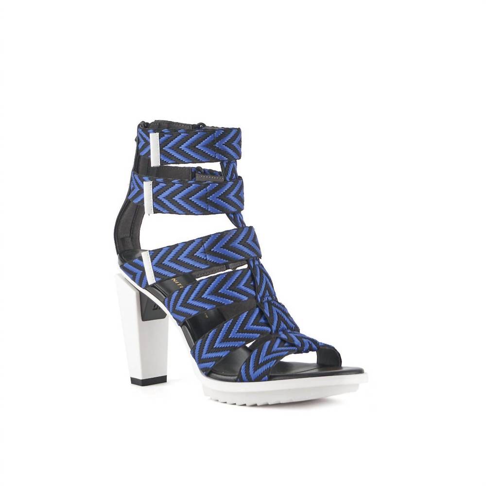 NEW UNITED NUDE women's lev roma high gladiator sandals in cobolt